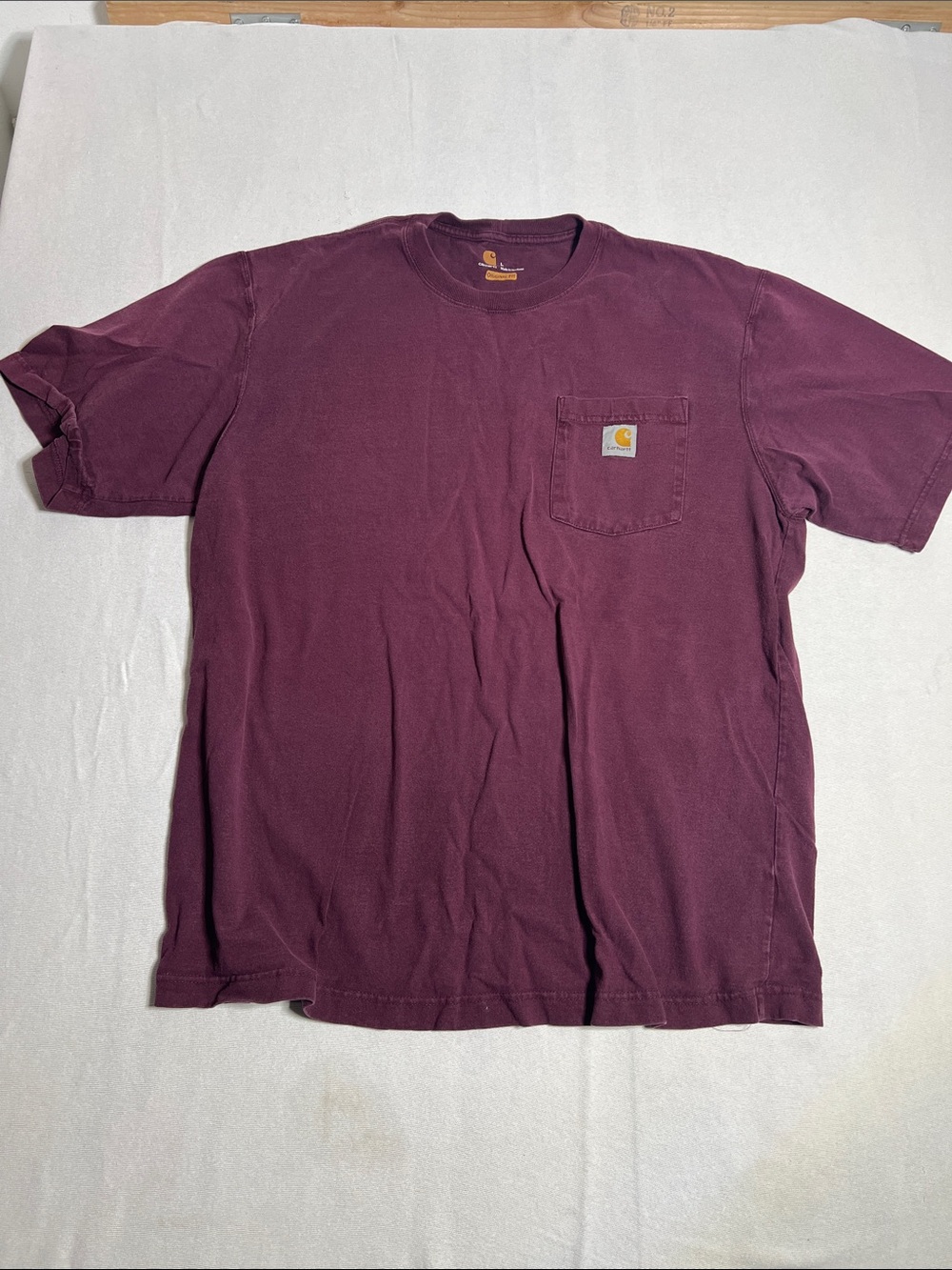 Carhartt Pocket T-Shirt in Deep Plum